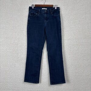 Levis Jeans Womens 29 Blue 505 Straight Leg Mid Rise 5 Pocket Stretch Denim